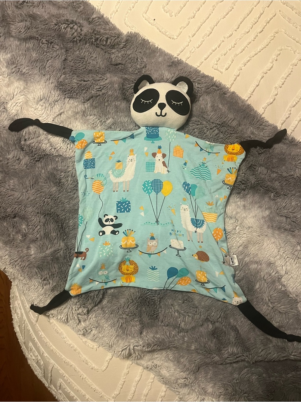 Birthday Blue Animal Balloon Lovey - Little Sleepies